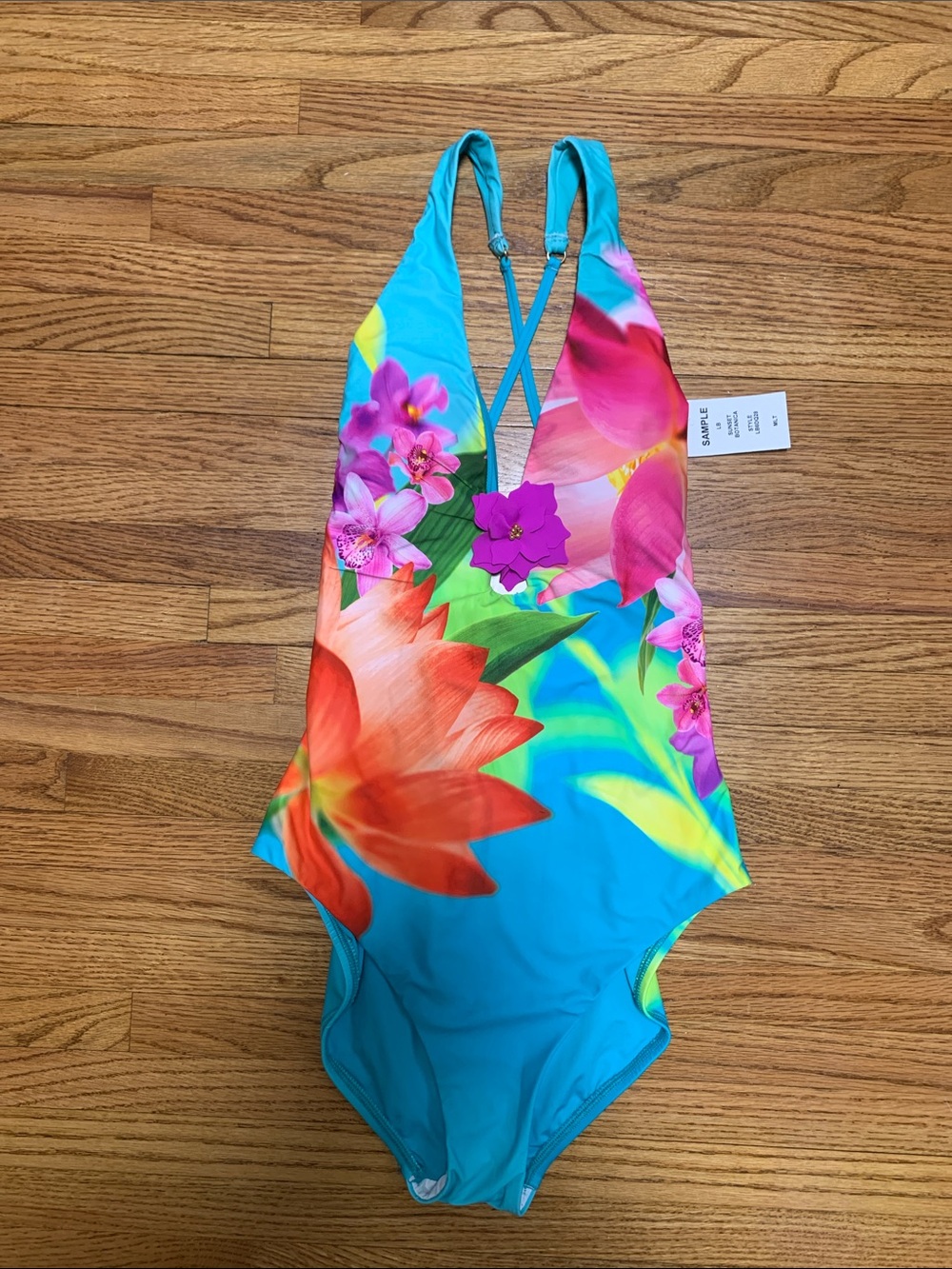 La Blanca swimsuit - one piece bathing suit, sunset botanica size 6 blue